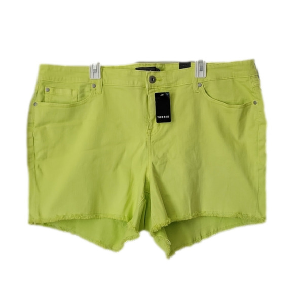 torrid Pants - NWT Torrid Lime Green Jean Shorts 22